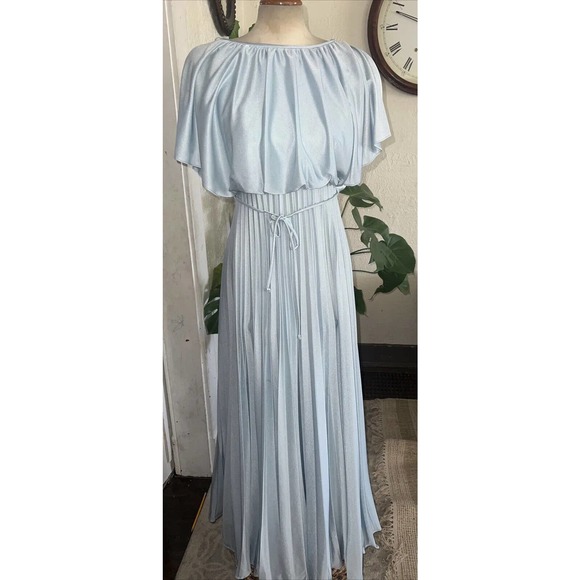 Unbranded Dresses & Skirts - Vintage 60s 70s Pleated Prairie Maxi Prom Disco Maxi Hippie Grecian dress S